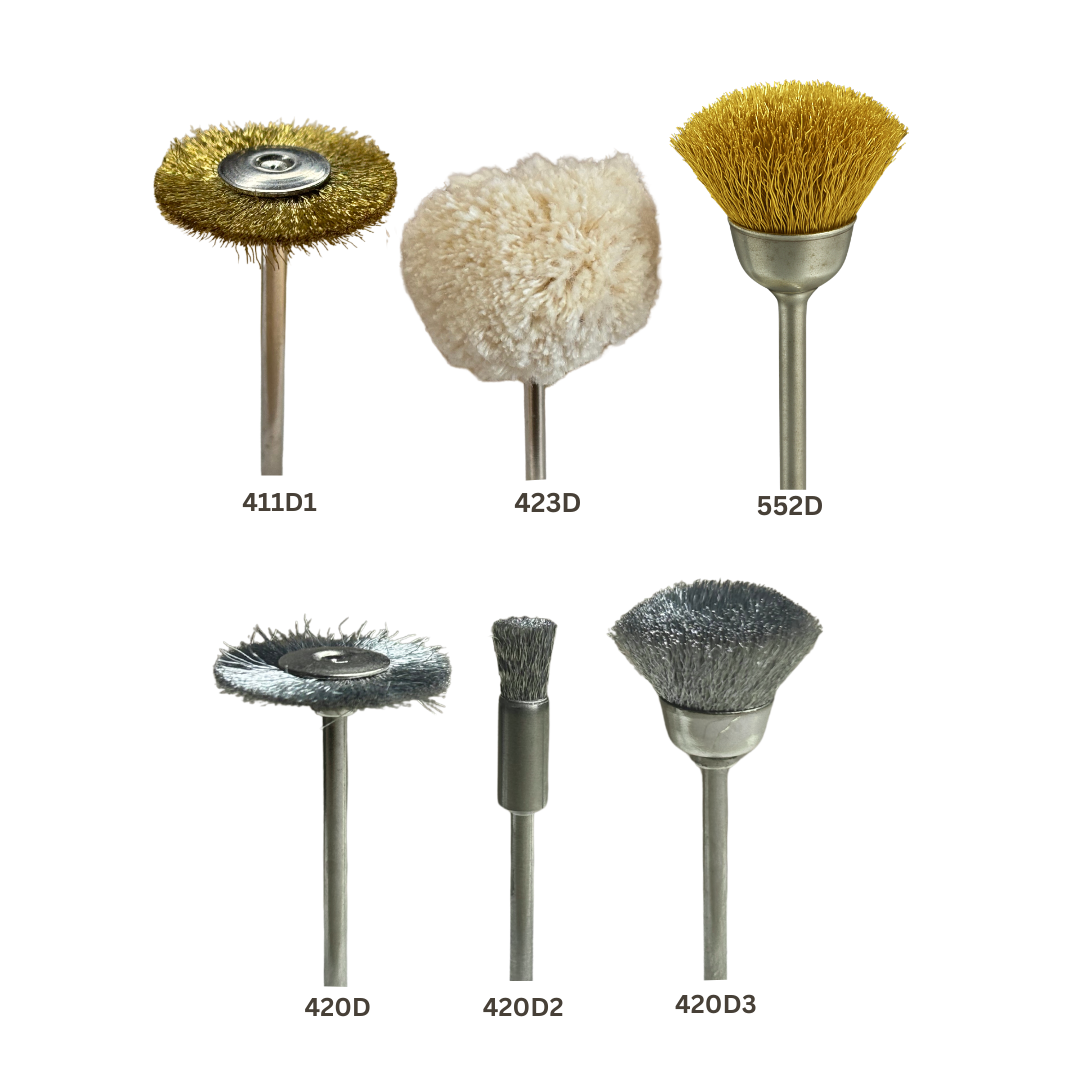Steel & Brass Brush Set - Mini Drill Accessories