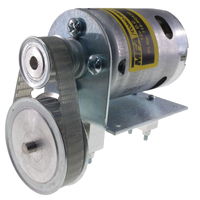 800 12V DC motor with 2.1:1 belt reduction drive